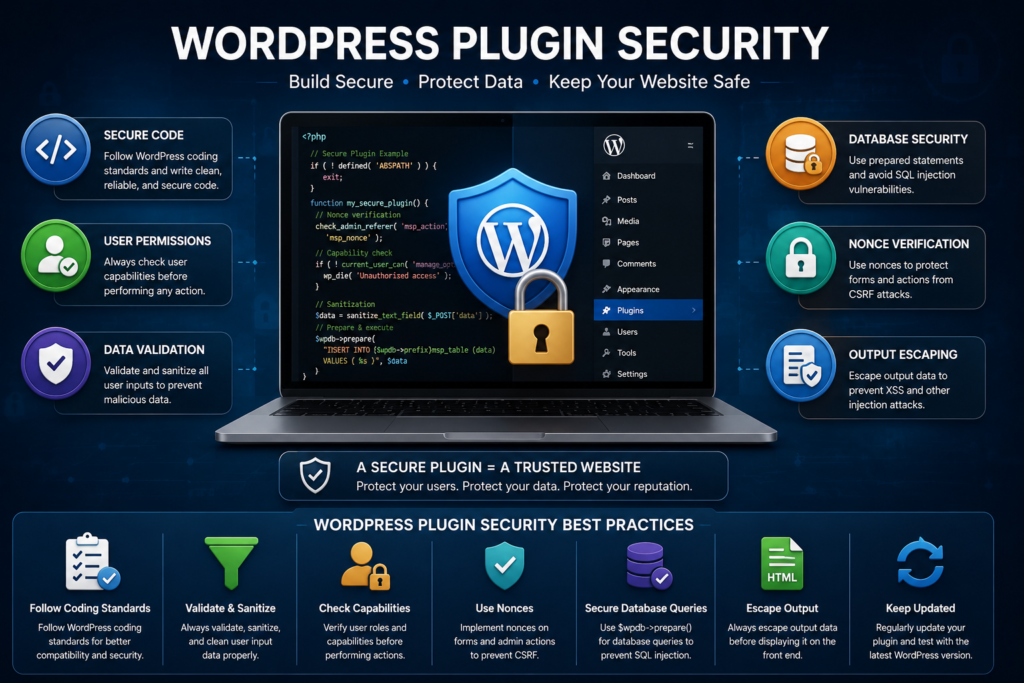 WordPress plugin security best practices for custom plugin development